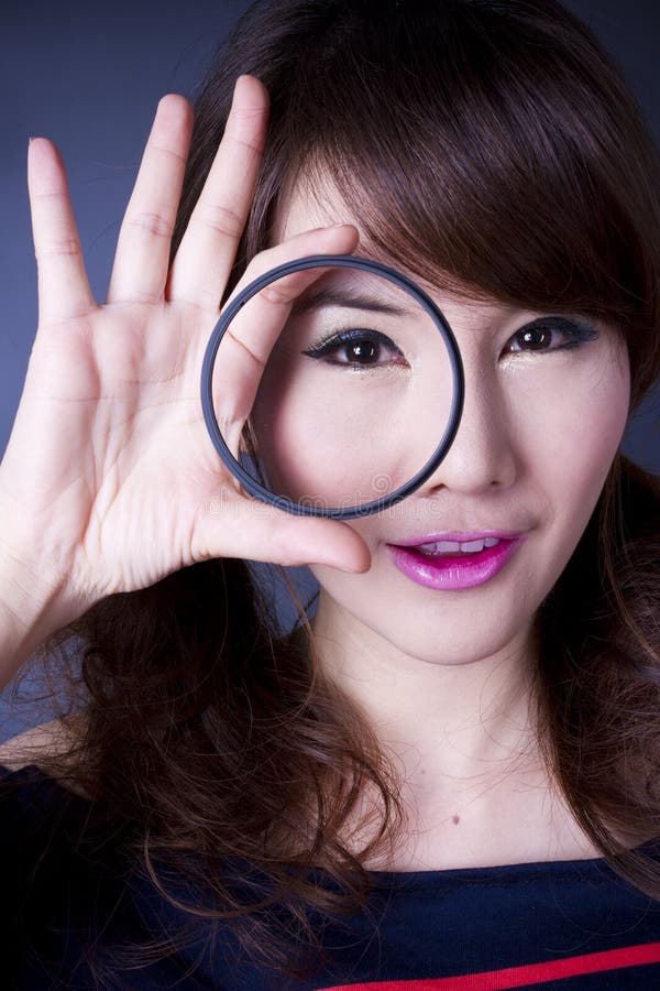 Eye filter stock photo. Image of cute, hair, circle, dress 24123146
