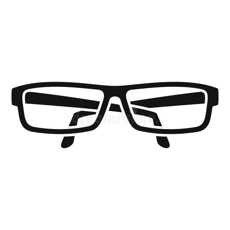 Eye Glasses Icon, Simple Style Stock Vector Illustration of accessory
