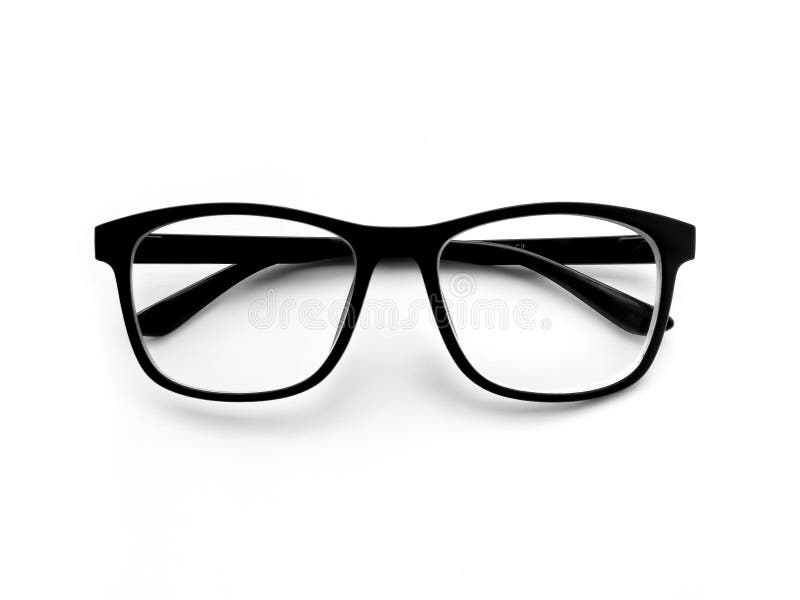 Eye Glasses on White Background Stock Image - Image of nearsightedness ...