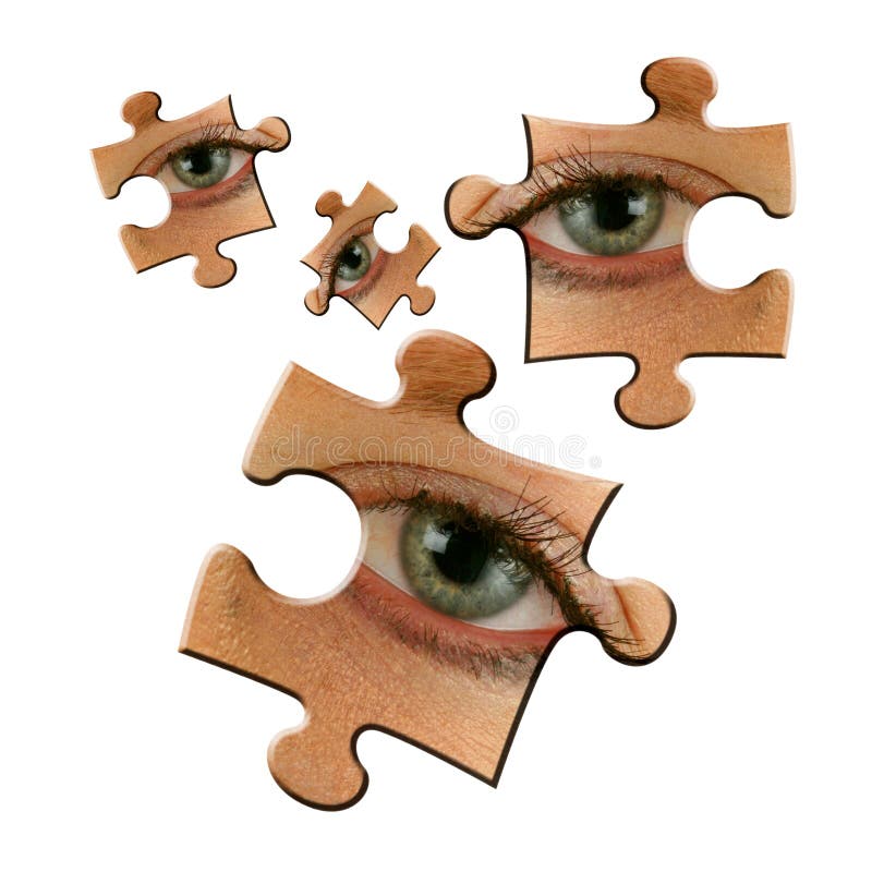 Eye i puzzle illustrazione di stock. Illustrazione di bellezza 1268258