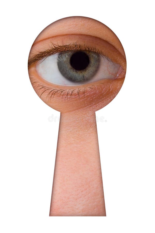 Eye in keyhole