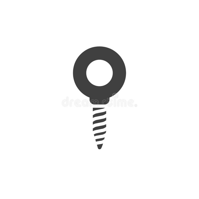 Eye lag bolt vector icon