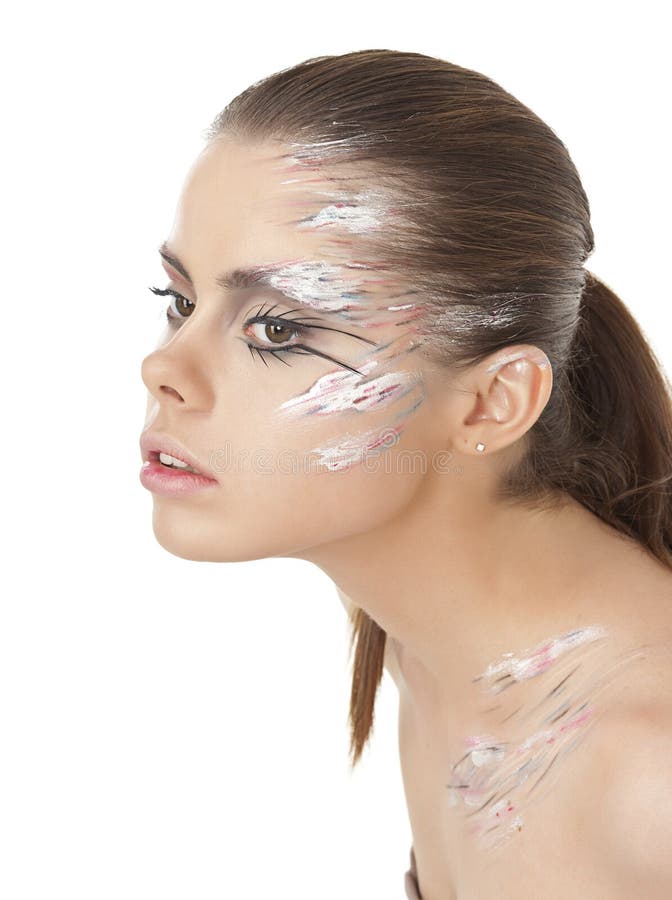 Eye Makeup. Beautiful Eyes Glitter Makeup Stock Image Image of