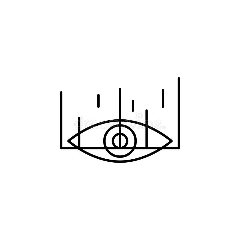 eye scanner icon. Element of future technology icon for mobile concept and web apps. Thin line eye scanner icon can be used for royalty free illustration eye scanner icon. Element of future technology icon for mobile concept and web apps. Thin line eye scanner icon can be used for royalty free illustration
