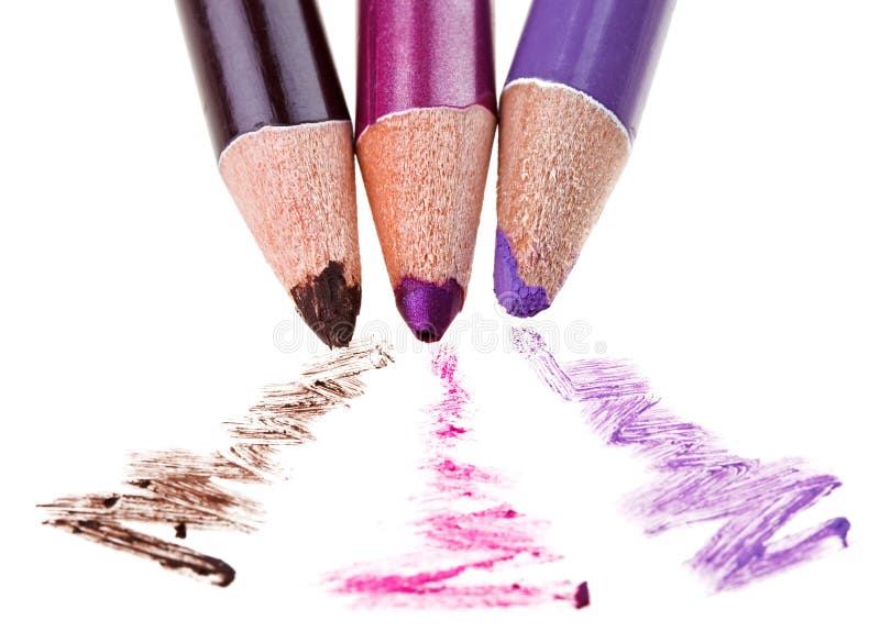 Eye Shadow Makeup Pencil with Stroke Sample Stock Image Image of elegance, path 33951817