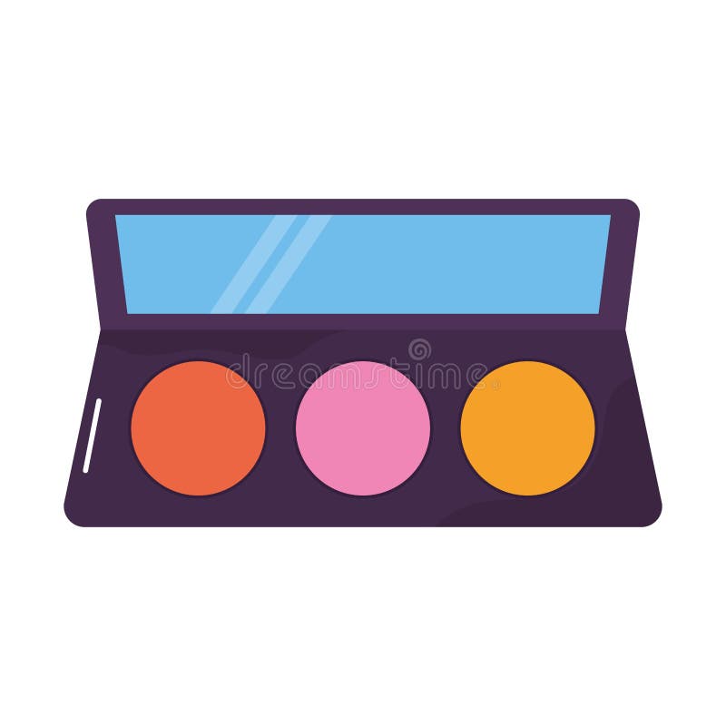 Eye Shadow Palette on a White Background Stock Illustration