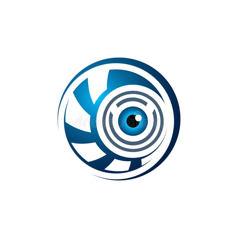 Eye Symbol Illustration, Blue Security Guard Browser  Logo Ve Stock