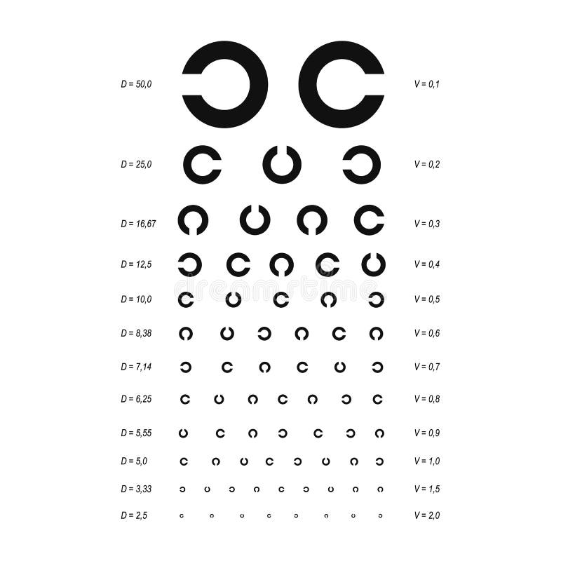 Eye Exam Chart With Shapes