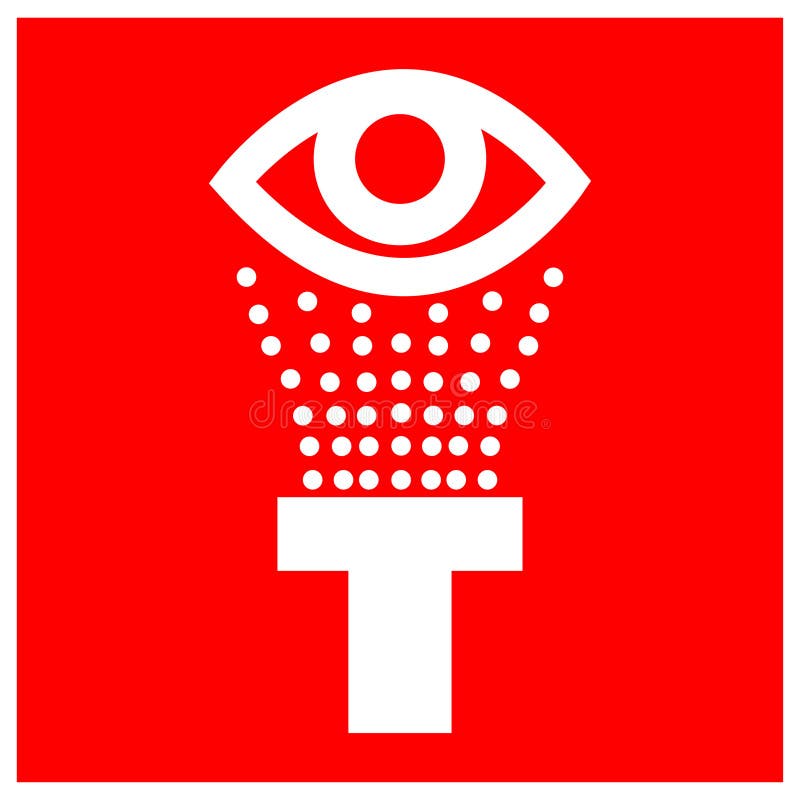 Eye Wash Station Sign Stock Illustrations 352 Eye Wash Station Sign