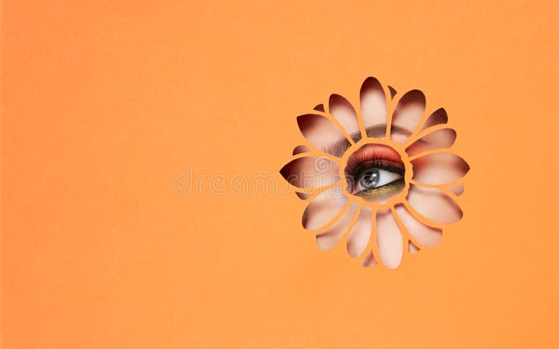 Eye of a young beautiful woman with a beauty make-up stock photos Eye of a young beautiful woman with a beauty make-up stock photos
