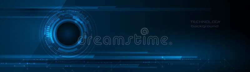 Vector illustration design, digital eyeball and line on circuit board. High tech computer, science technology vector illustration