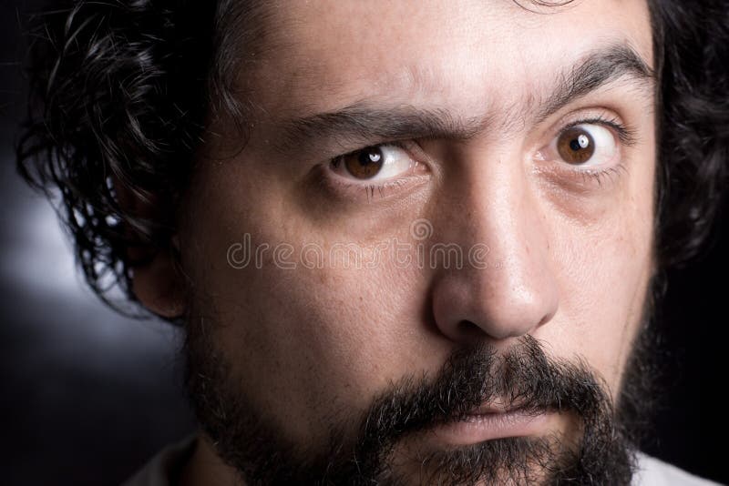 Eyebrow raise stock photo. Image of look, lips, hair, strange 2824740