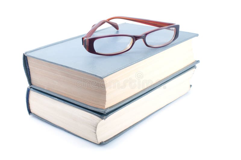 Glasses on a Stack of Books Stock Photo Image of eyeglasses, books 34637318