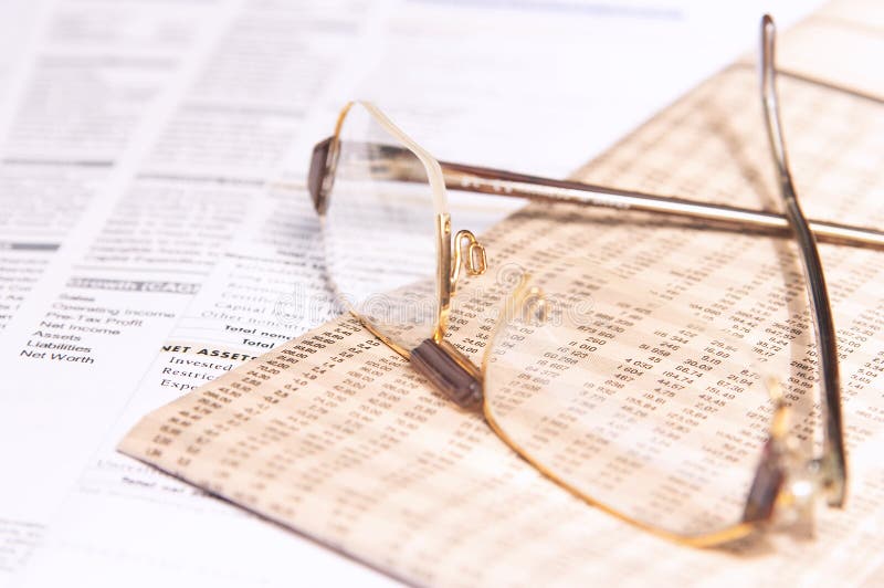 Eyeglasses and business stock photo. Image of business 3284816