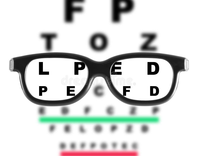 Eyeglasses With Eye Chart Stock Photo Image 42983435