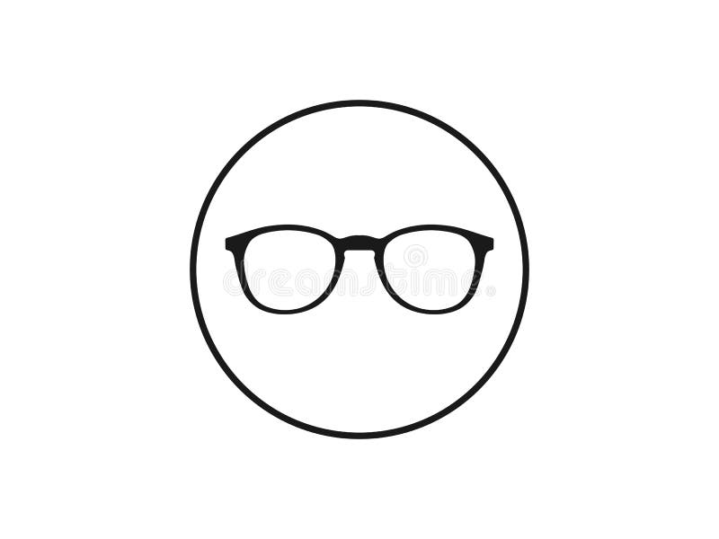 Eyeglasses, Glasses Icon. Vector Illustration, Flat Design. Stock