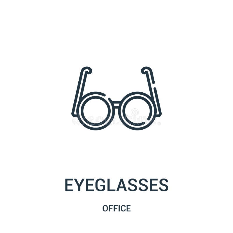 Eyeglasses Icon Vector from Office Collection. Thin Line Eyeglasses