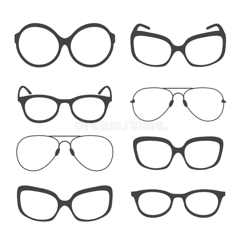 Eyeglasses Silhouette. Vector Stock Vector Illustration of fashion