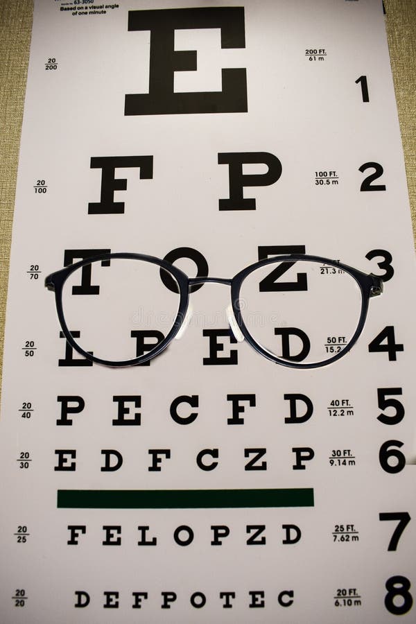 Eyeglasses на диаграмме экзамена чтения стоковые фото Eyeglasses на диаграмме экзамена чтения стоковые фото