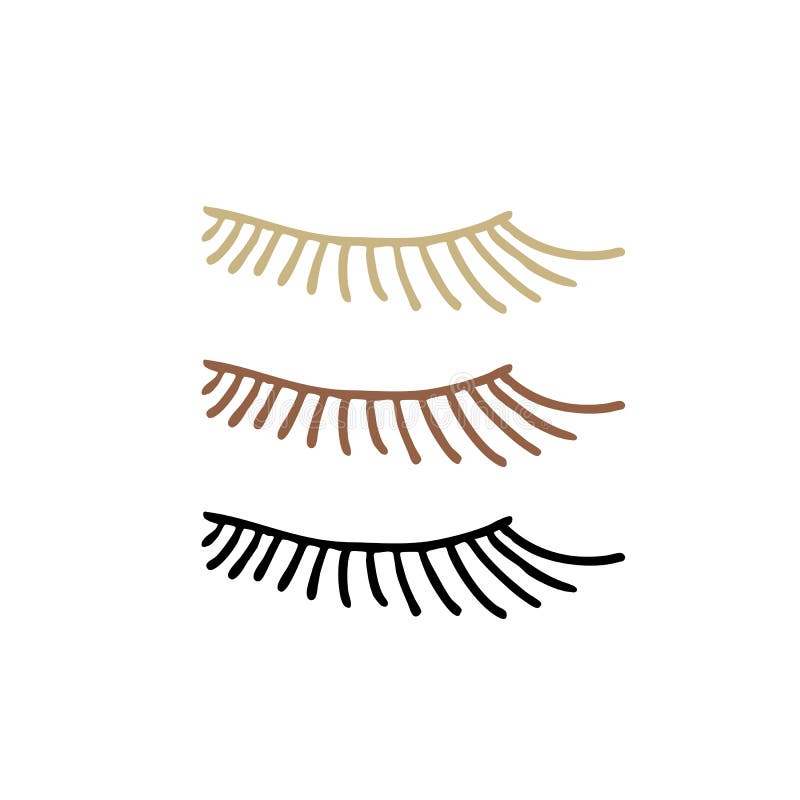 Eyelashes doodle icon stock illustration. Illustration of sign 182101703