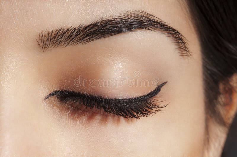 Eyeliner on Closed Eye stock photo. Image of female, liner 22703562