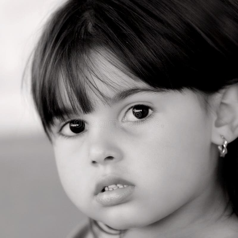 Sad child with big eyes stock photo. Image of black, eyes - 16784674