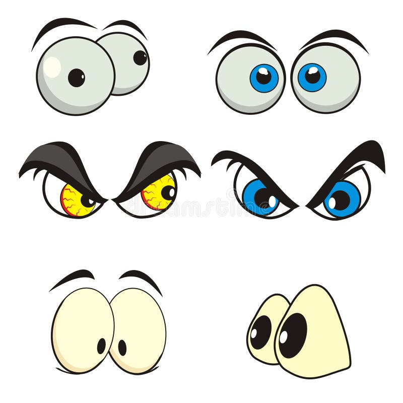 Nice eyes cartoon isolated on withe