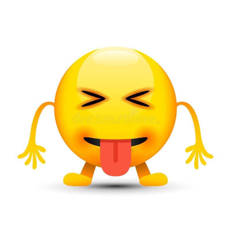 Eyes Closed Tongue Out Emoji Stock Vector Illustration of message