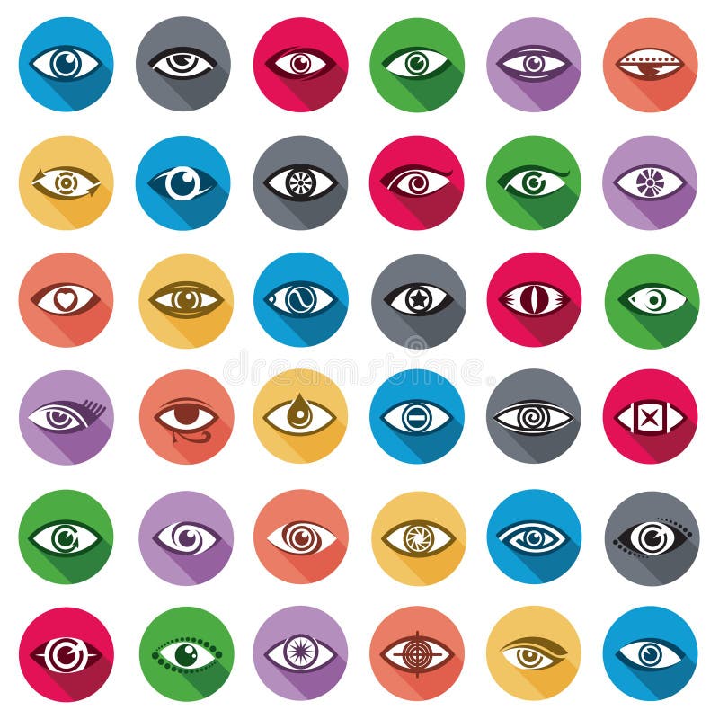 Eyes icons stock vector. Illustration of color, human - 61771569