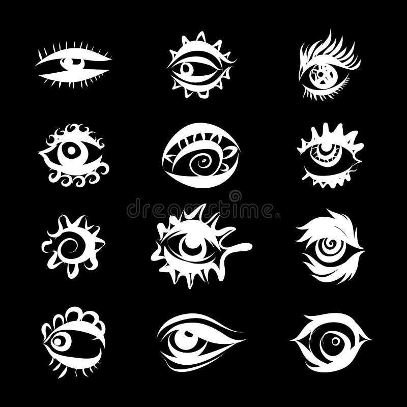 Eyes Icons stock vector. Illustration of body, curve - 143631217