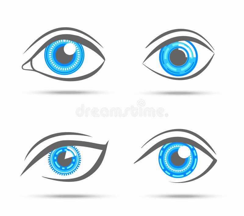 Olhos do homem do Anime ilustração do vetor. Ilustração de elemento -  34872615
