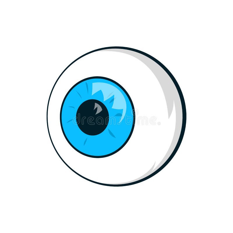 Eyes o ícone, estilo dos desenhos animados ilustração do vetor Eyes o ícone, estilo dos desenhos animados ilustração do vetor