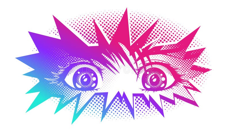 Anime Manga Eyes Looking from a Paper Tear Stock Vector - Illustration of  smile, tshirt: 273660949