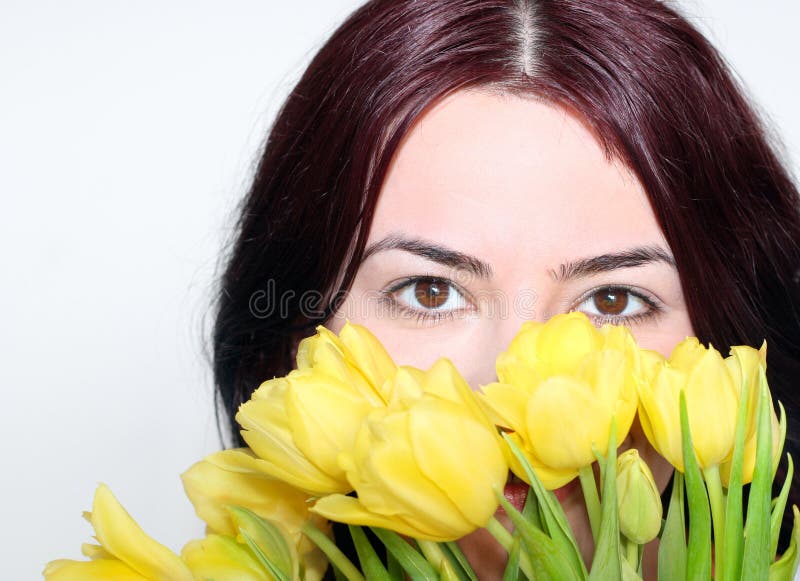 Eyes in tulips