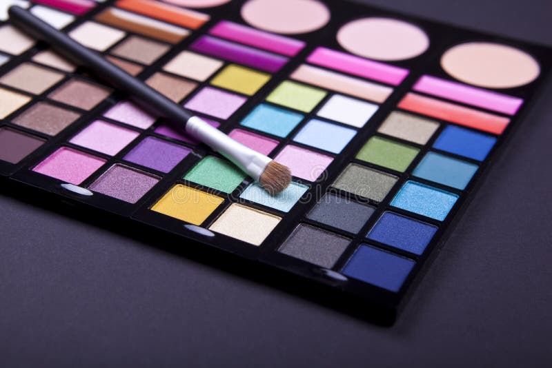Eyeshadow box stock photo. Image of cheek, makeup, color 14344374