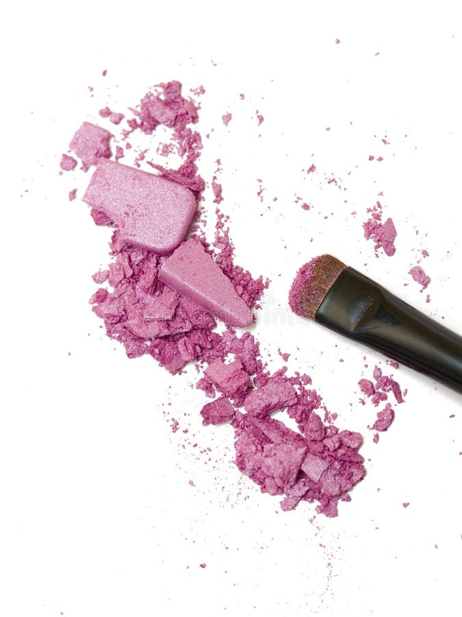Eyeshadow powder and brush stock photo. Image of personal 7360018