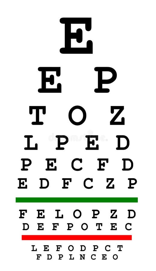 Eyesight test chart