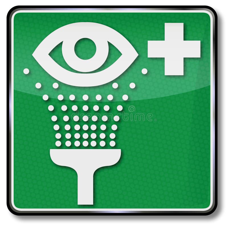 Eyewash and Cleaning the Eyes Stock Vector Illustration of