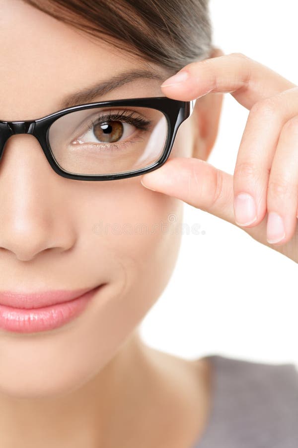 Eyewear glasses woman closeup portrait royalty free stock photo Eyewear glasses woman closeup portrait royalty free stock photo