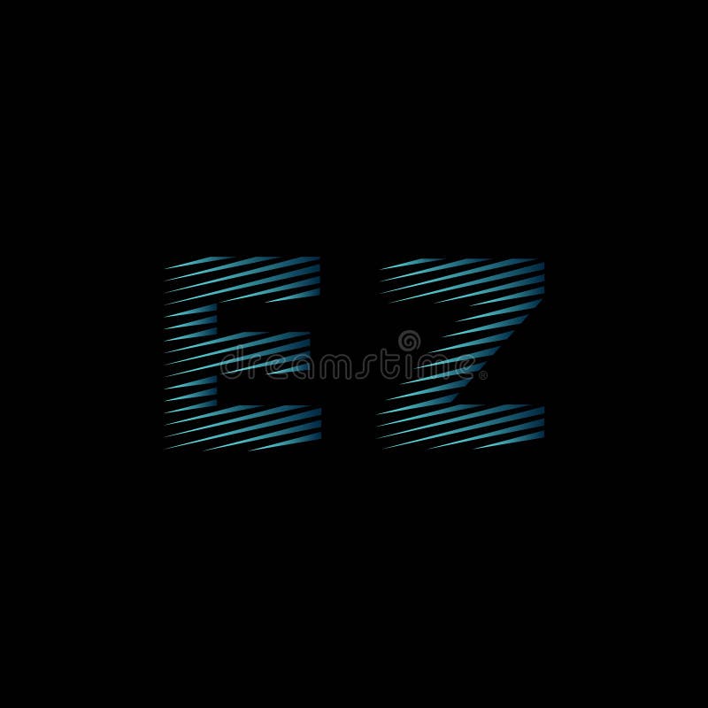 EZ Monogram Shadow Shape Style Stock Vector - Illustration of letter,  logotype: 227769297