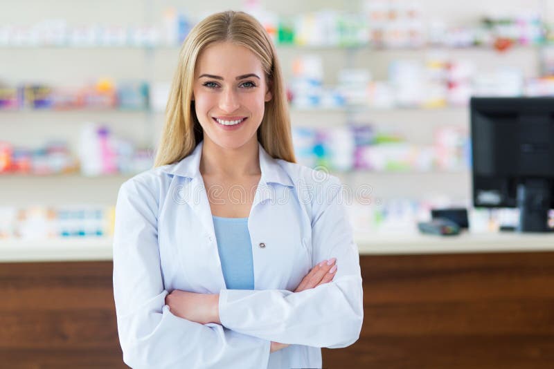Żeńska farmaceuta obraz stock Żeńska farmaceuta obraz stock