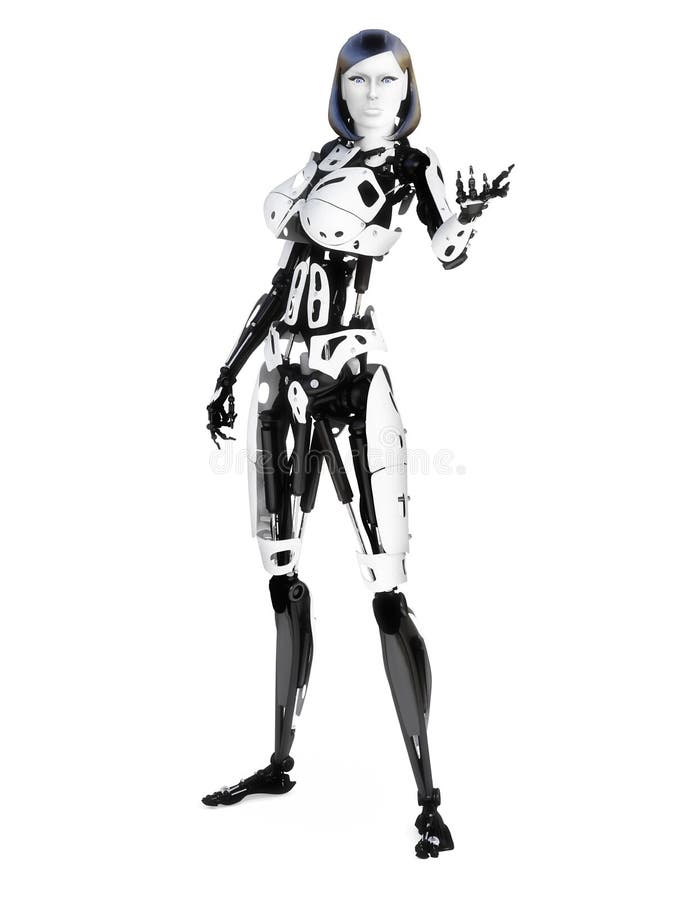 Żeński cyber robot ilustracji Żeński cyber robot ilustracji