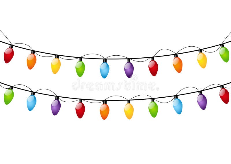 Färben Sie Weihnachtsglühlampen Vektor Abbildung - Illustration Von Glanz,  Leuchte: 45157430