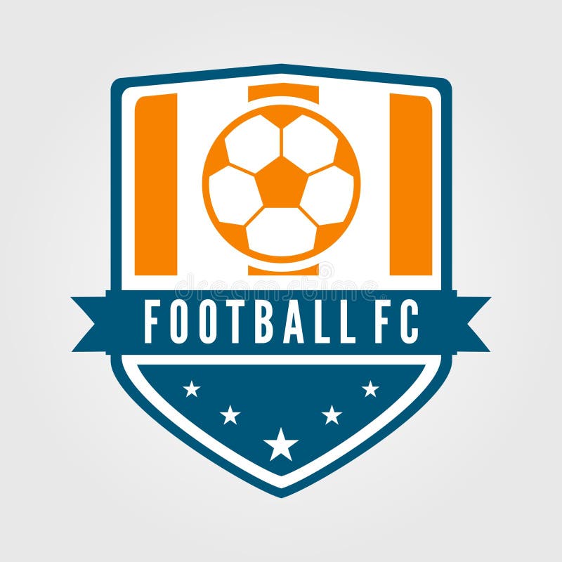 Fútbol E Insignia Del Equipo De Fútbol Con Estilo Moderno Y Plano Ilustración Del Vector Ilustración De Shape Plano 132875996