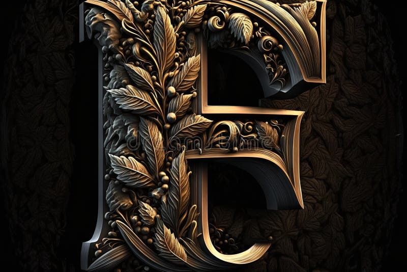 F 3d Medieval Letter Medieval Style Alphabet Collection Letter ...