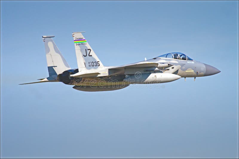F15 de Lucht Nationale Wacht Jet van de V.S. stock foto F15 de Lucht Nationale Wacht Jet van de V.S. stock foto