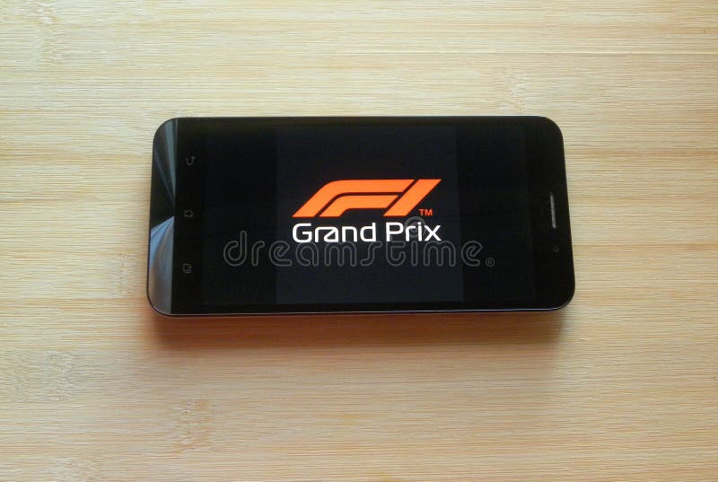 F1 Grand Prix App On Mobile Phone Editorial Stock Photo ...