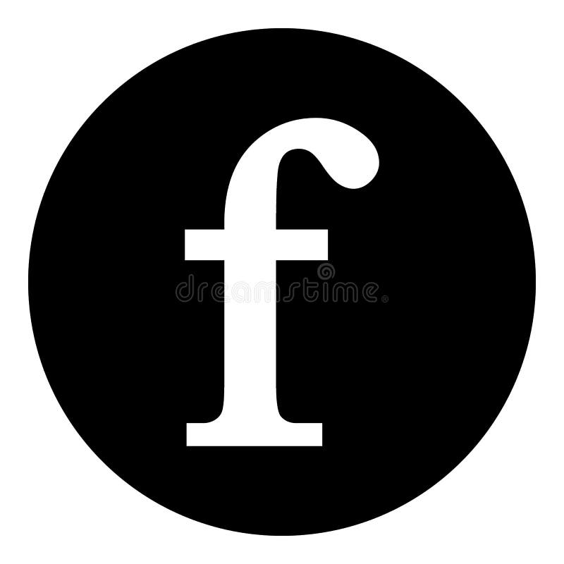 F letter icon on white. stock illustration. Illustration of discussion ...