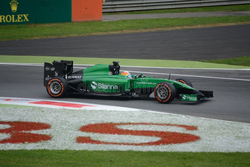 2014 F1 Monza Caterham CT05 - Roberto Merhi royalty-vrije stock foto 2014 F1 Monza Caterham CT05 - Roberto Merhi royalty-vrije stock foto