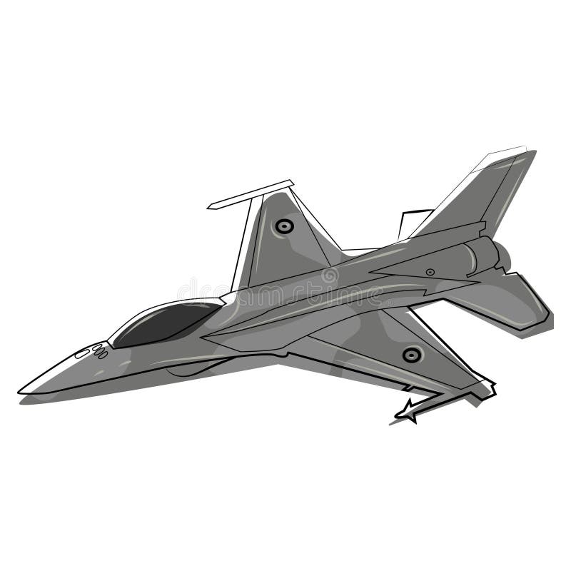 F 16 μάχη γεράκι μοντέρνο σχέδιο πολεμικού αεροσκάφους σχέδιο σχέδιο διανύσματος σχέδιο διανυσματικό σχέδιο μαχητικού σχεδίου τζετ ελεύθερη απεικόνιση δικαιώματος